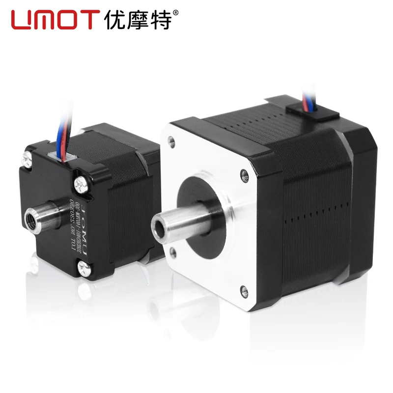 UMOT Mini Nema 8/11/14/15/17/23 Motor paso a paso de eje hueco Cnc doble eje hueco Motor paso a paso diámetro del eje 5/8mm agujero 3/4,2mm