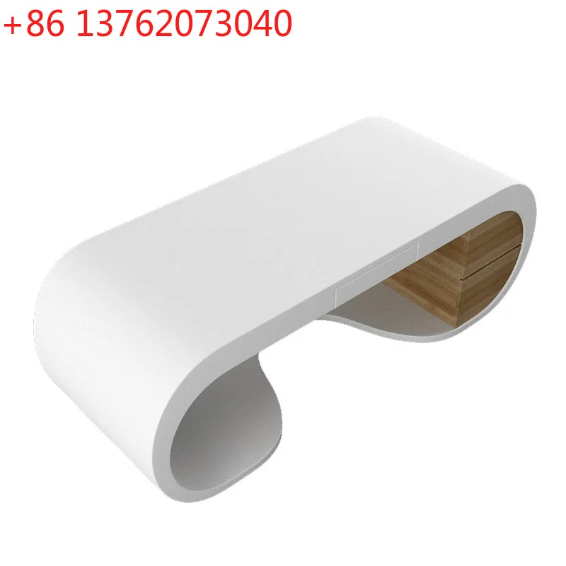 

Белый стол для пианино, креативный индивидуальный стол для босса, современный простой компьютерный стол специальной формы