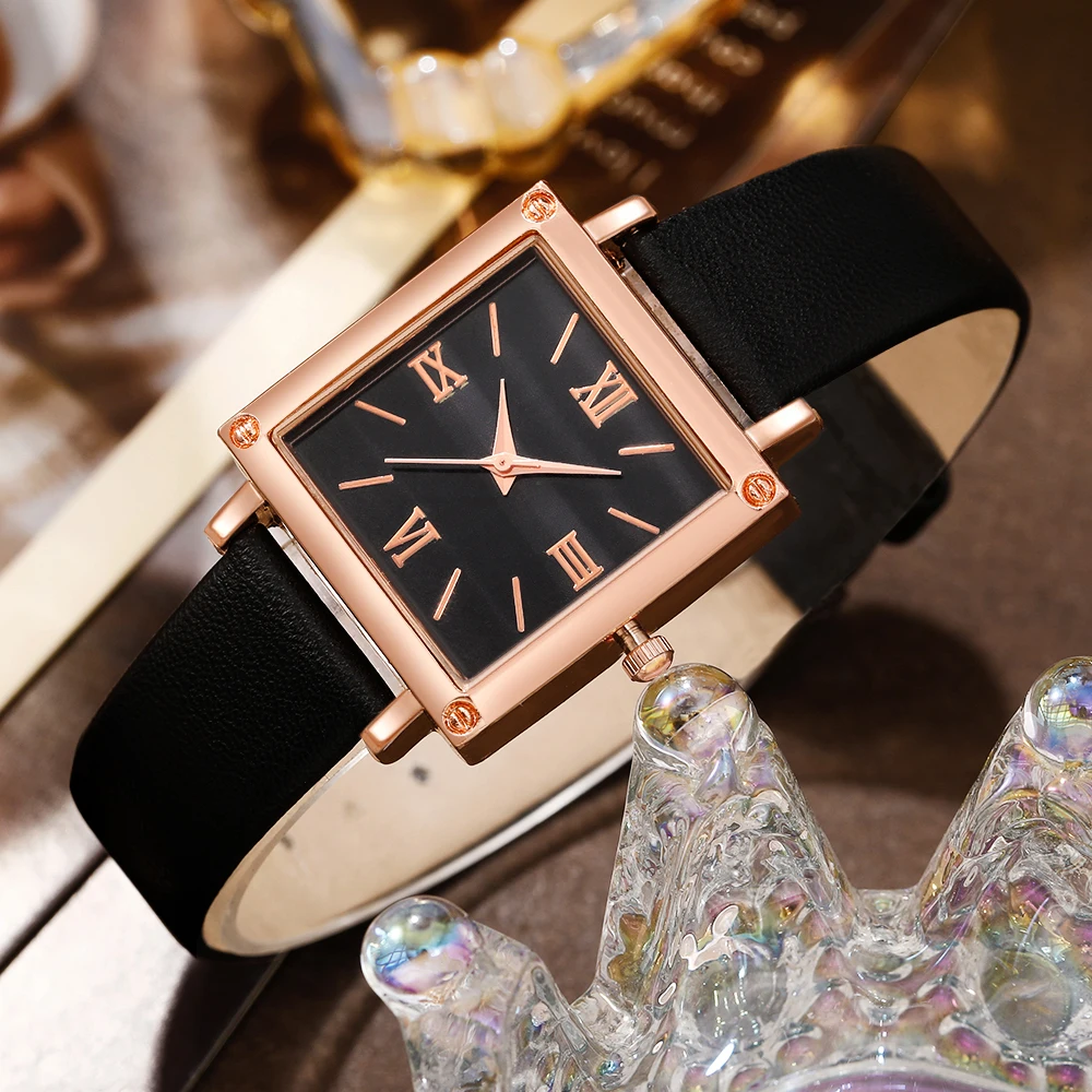 새로운 여성의 세련되고 분위기 있는 로맨틱 쿼츠 시계 + 세련되고 절묘한 입체 보석 세트 발렌타인