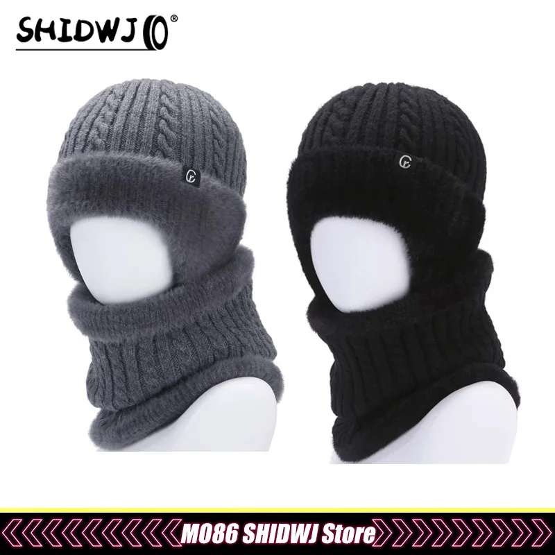 

Вязаная шапка, зимняя шапка для пожилых людей для женщин, зимняя теплая шапка для мам для мужчин, защита ушей для среднего и пожилого возраста