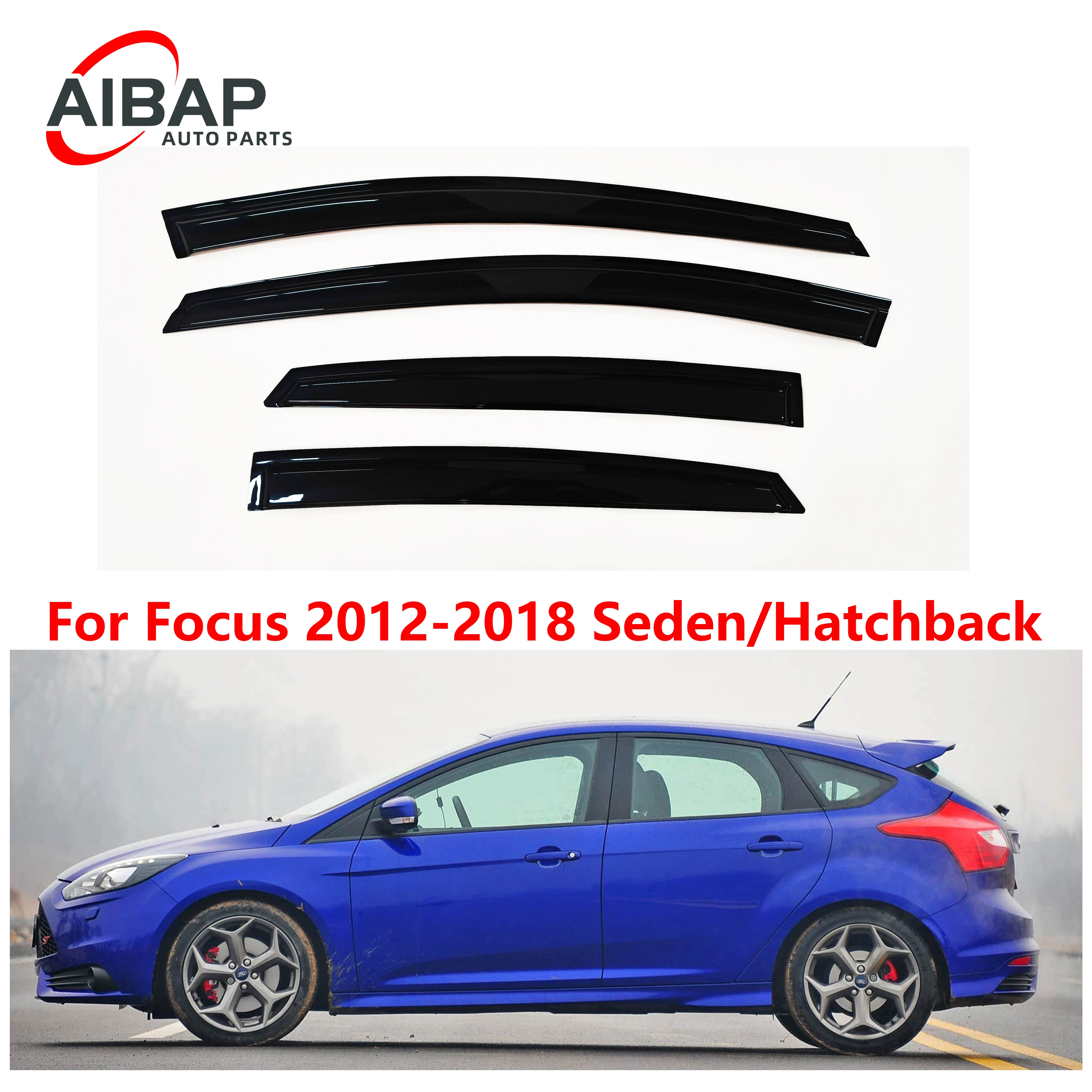 

4 pcs of the latest model car window sunshade for Focus 2012-2018 , window visor rain guards window visors window rain guards