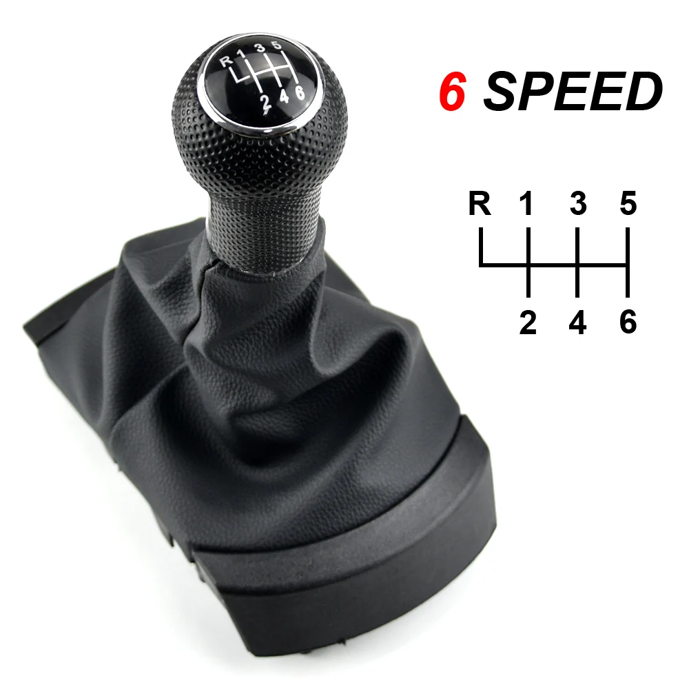 

5/6 Shift Lever Cover Durable Easy Use Faux Leather Dust-proof Comfortable Car Knob Lever Cover for SEAT Ibiza 2002-2008