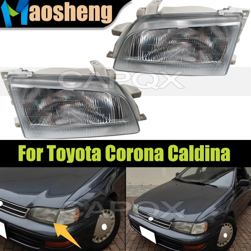 

1Pair Front Bumper Headlight Headlamp For Toyota Corona Caldina AT190 AT191 ST190 ST191 1992-1995 Head Light Head Lamp