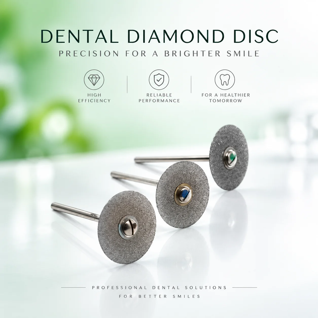 Dental Zirconia Cutting Discs Ultra-Thin Double-Sided Diamond Coated for Crown & Bridge Lab Grinding & Polishing Supplies