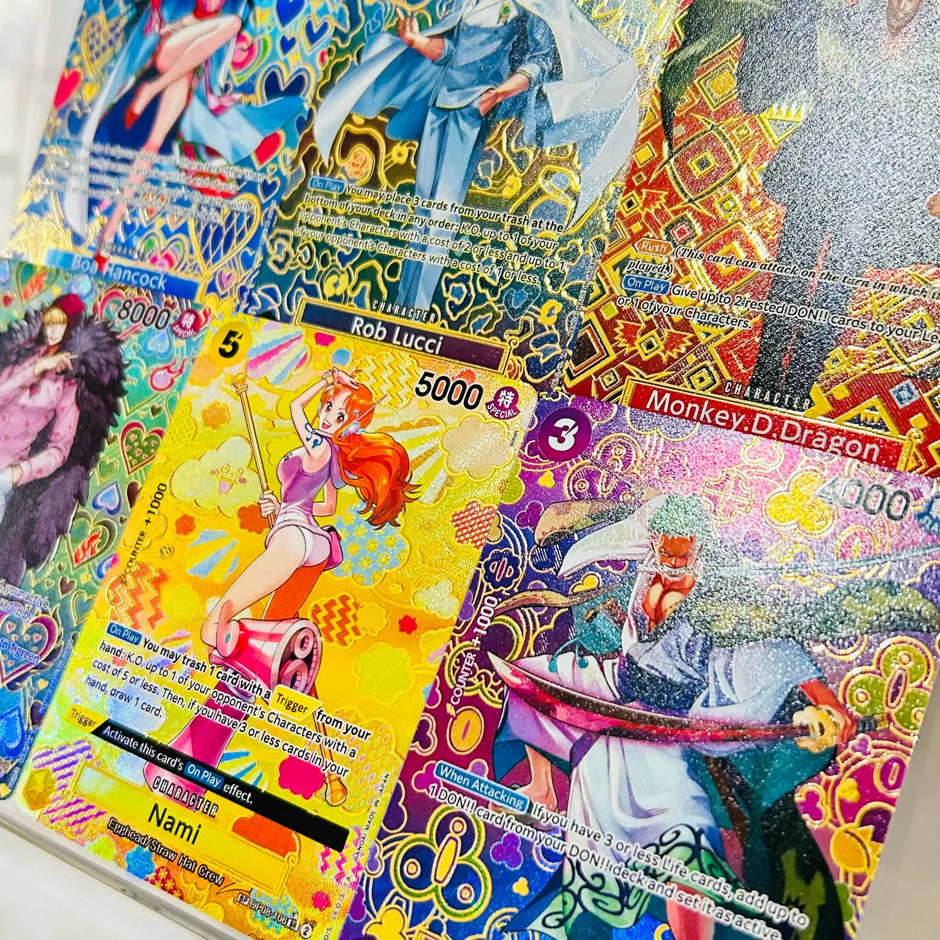 One Piece Boa Hancock OP07-051 SP-Karte Goldfolie Holografische Textur-Karten Sammlerqualität DIY Premium Anime-Sammelkarte – Detail 8