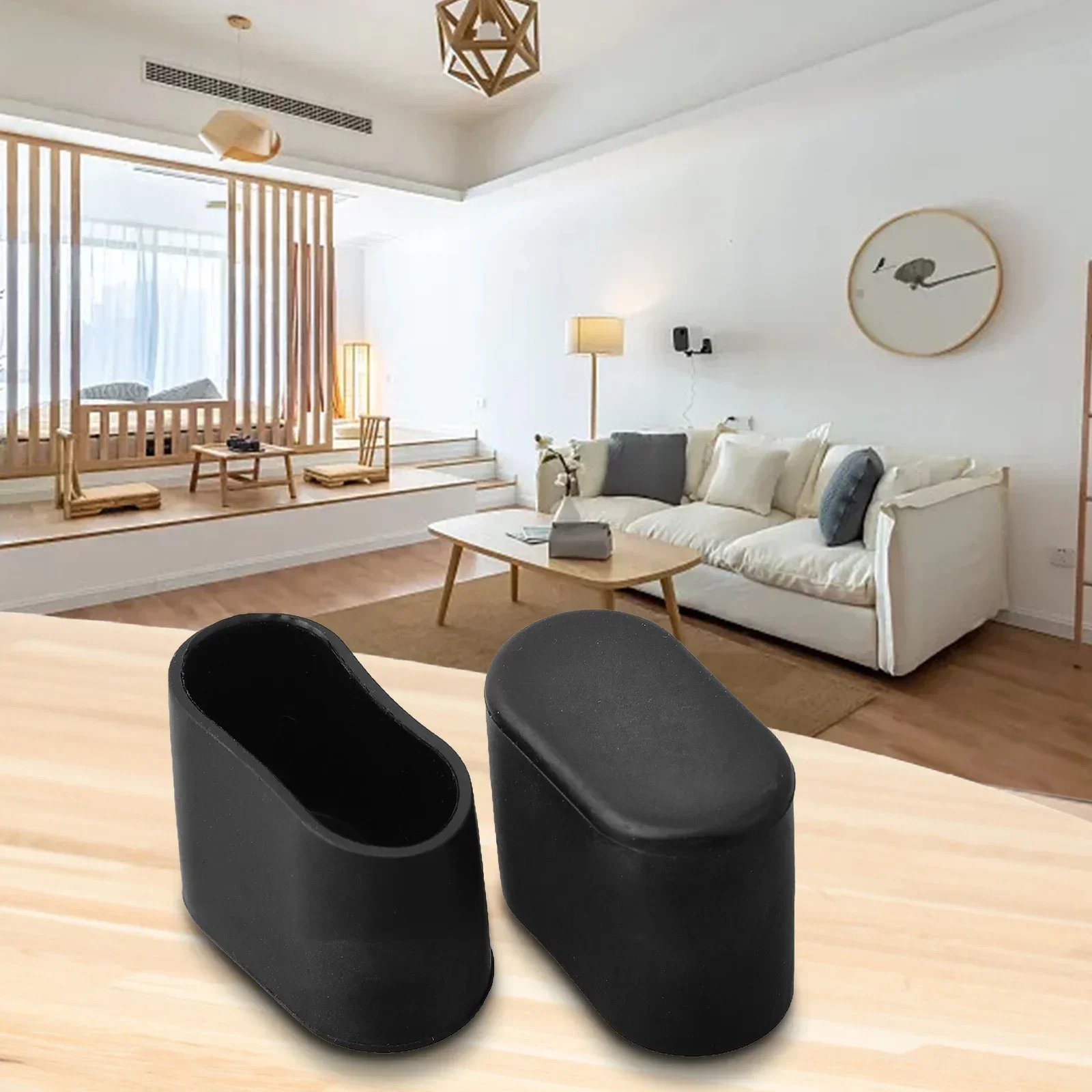 10 X Rubber Chair Leg Cap Oval Covers Furniture Table Feet Floor Protectors Non-slip Table Leg Pads Hot Sale