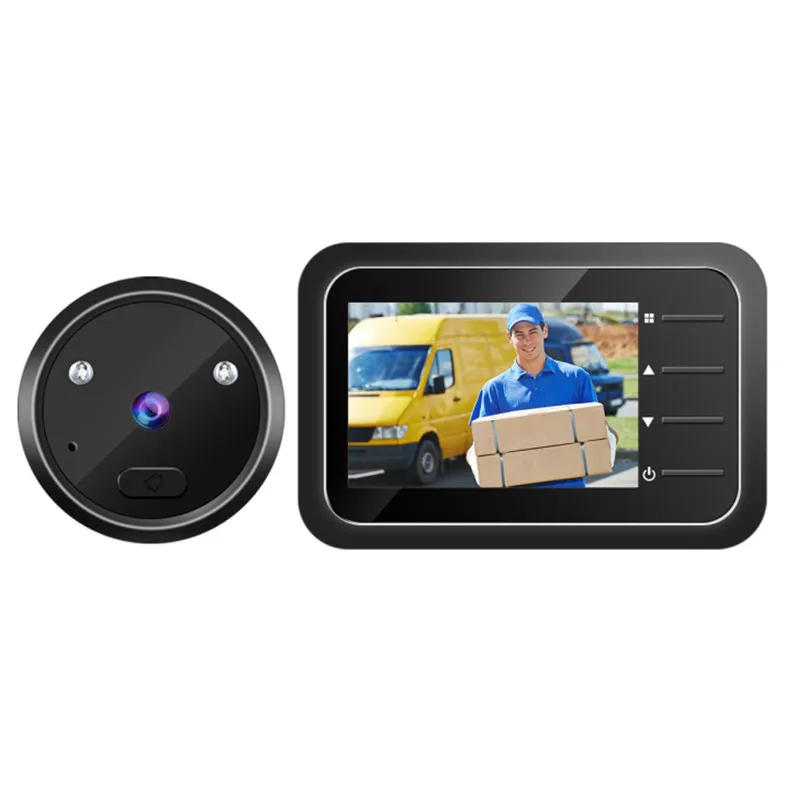 2.4 Inch Smart Peephole Doorbell Camera Auto Record Electronic Ring HD IR Night Vision Video Doorbell Home Peephole Viewer