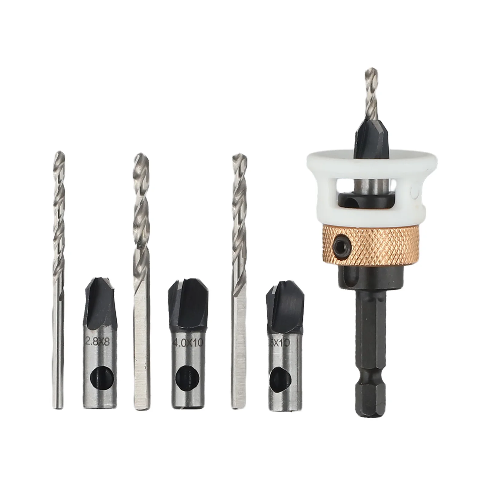 Carbide Drill Bits Adjustable Countersink Drill Bits DIY Drilling Consistent Depth Easy Installation Non-Slip Grip