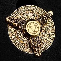 DND 7-in-1 Metal Fingertip Gyro giochi da tavolo dadi, dadi Spinner per Dungeons and Dragons, Dragon Compass Metal D e D dadi