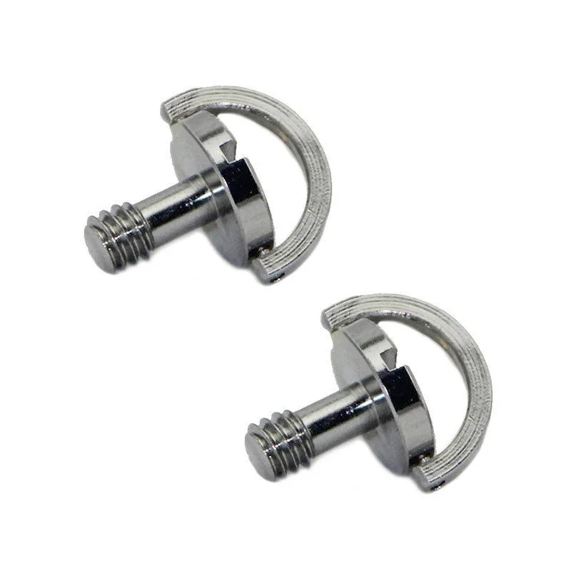 Silver Screw Professional Stainless steel 1/4'' For Camera Tripod Monopod Quick Release Plate D-Ring 2019 Newest