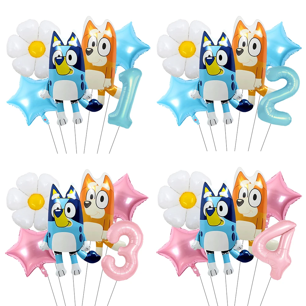 6Pcs Anime Bluey Bi…