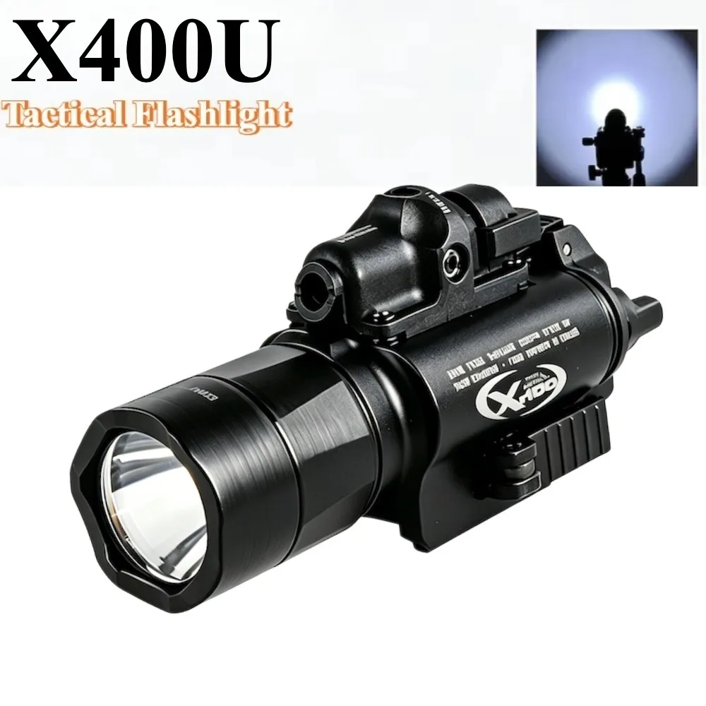 Torcia Tattica X400/X300 Combo con Mirino a Punto Rosso e Verde, 1000 Lumen LED, Luce per Armi da Picatinny, Airsoft e Caccia