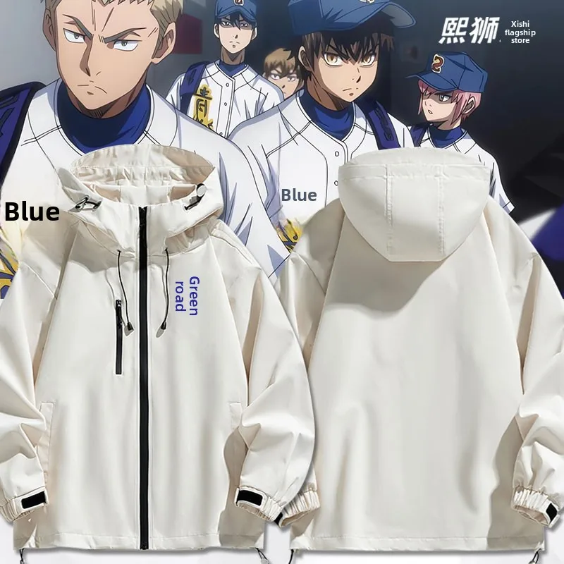

Diamond Ace Anime Cosplay Jaet Tee-in-One Men's Women's Autumn Winter Outerwear Windproof Casual Loose Fit Polyester