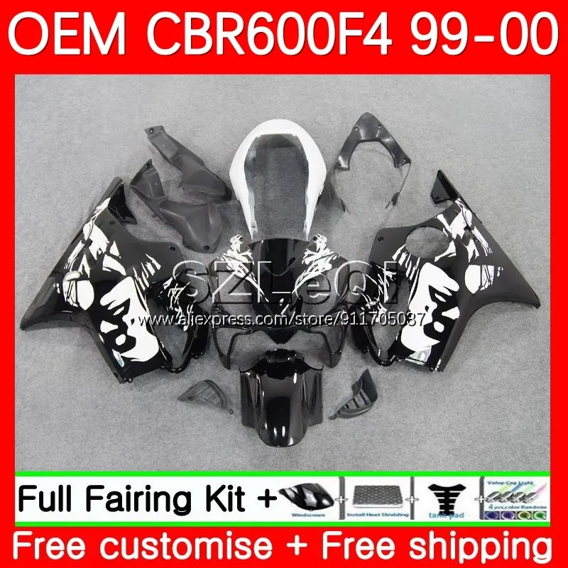 Injection + Decal For HONDA CBR 600F4 600CC 600FS 600 F4 FS Graffiti Blk CC 29No.43 CBR600F4 99 00 CBR600 F4 1999 2000 Fairing﻿