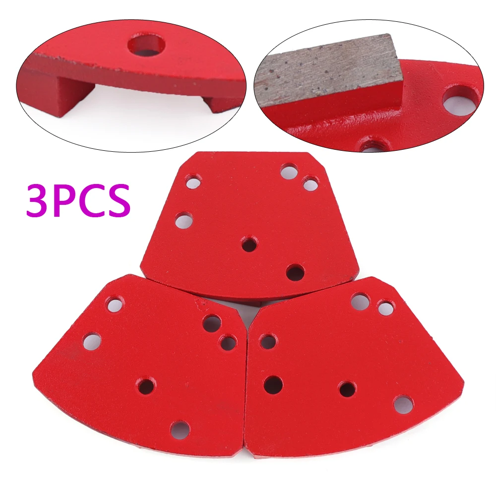 

16/20 Grit 3 Pcs Diamond Trapezoid Grinding Tools, Concrete Leveling Paint Floor Metal Bond Scraper for Grinder Floor Concrete