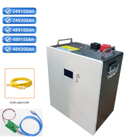 Gtk 48V 24V 80Ah 100AH 120A 150Ah 200Ah lifepo4 lithium batterry bluetooth wall mounted with charger for solar system inverter