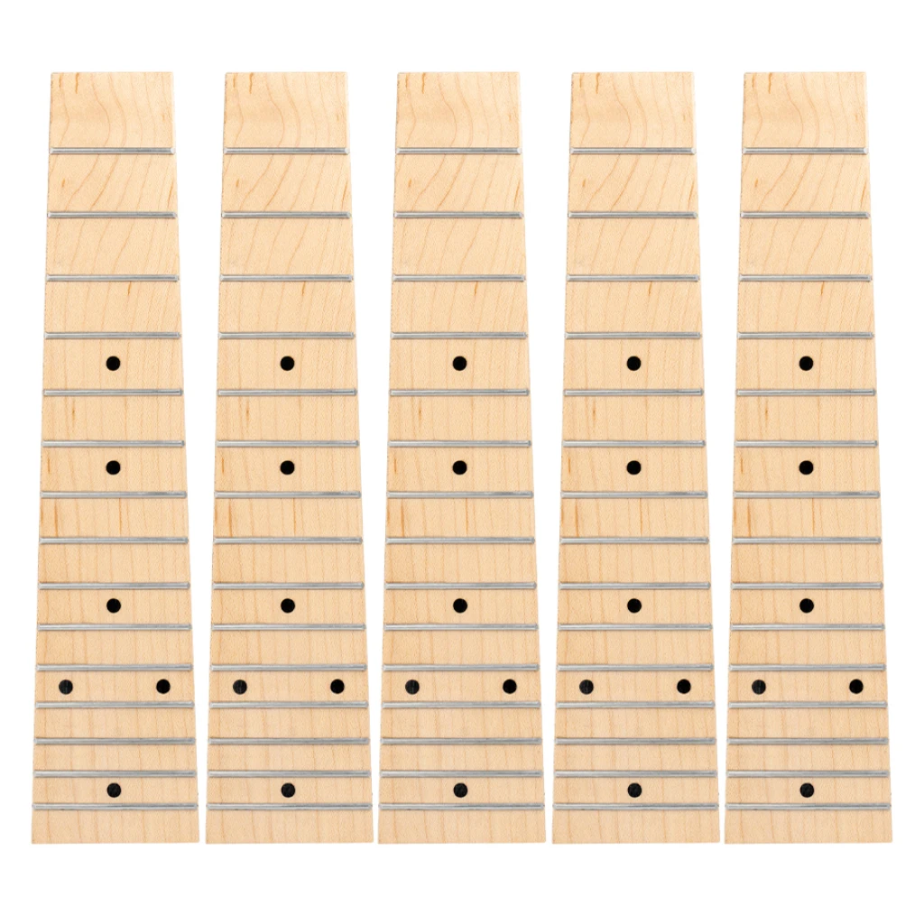 

LOOK 21'' Ukulele Fretboard Maple Wood 15 Frets Fingerboard With Black Dots Inlay For 21 Inch Uke