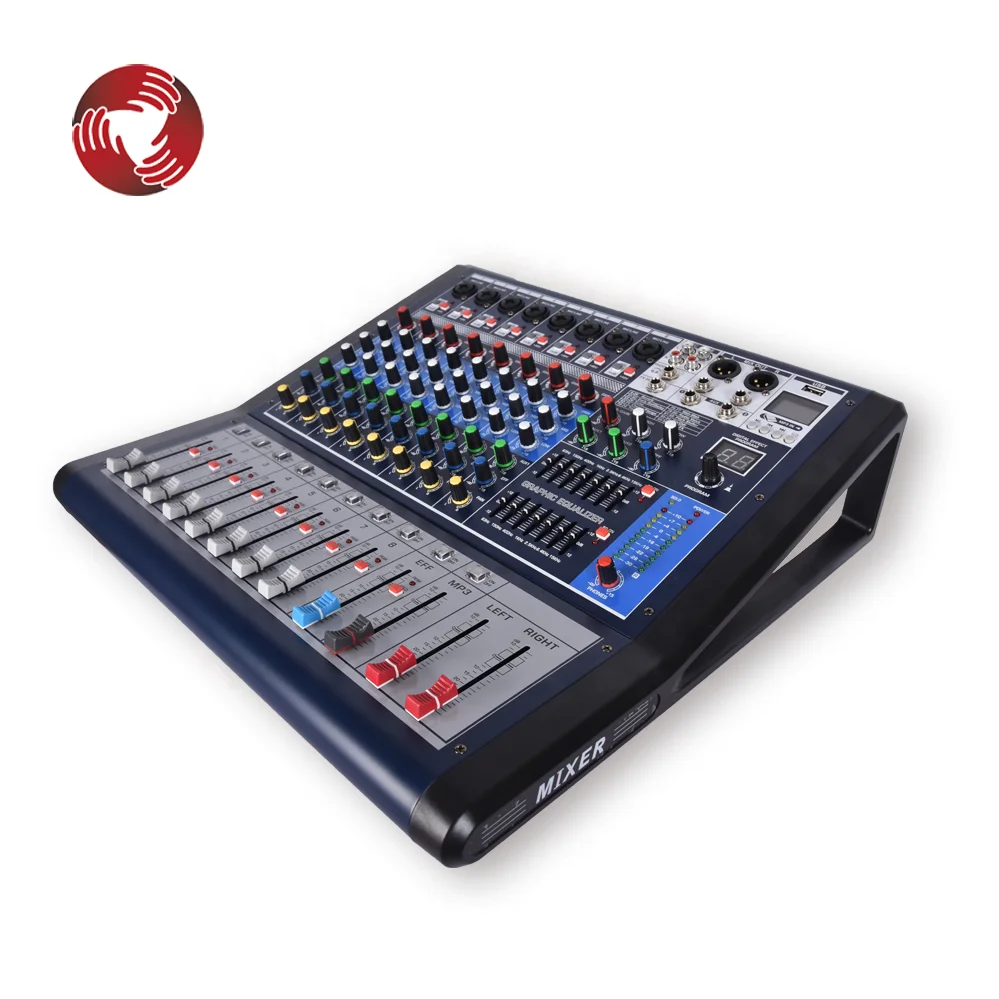 

8 channels with USB inputs professional audio power mixer