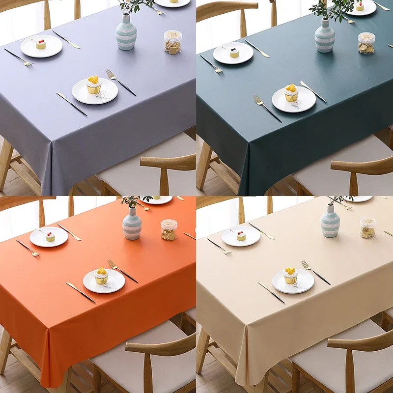 

Solid Color Printing Rectangular Tablecloth for Table Wedding Decoration Waterproof Anti-stain Coffee Table Cover Tablecloth