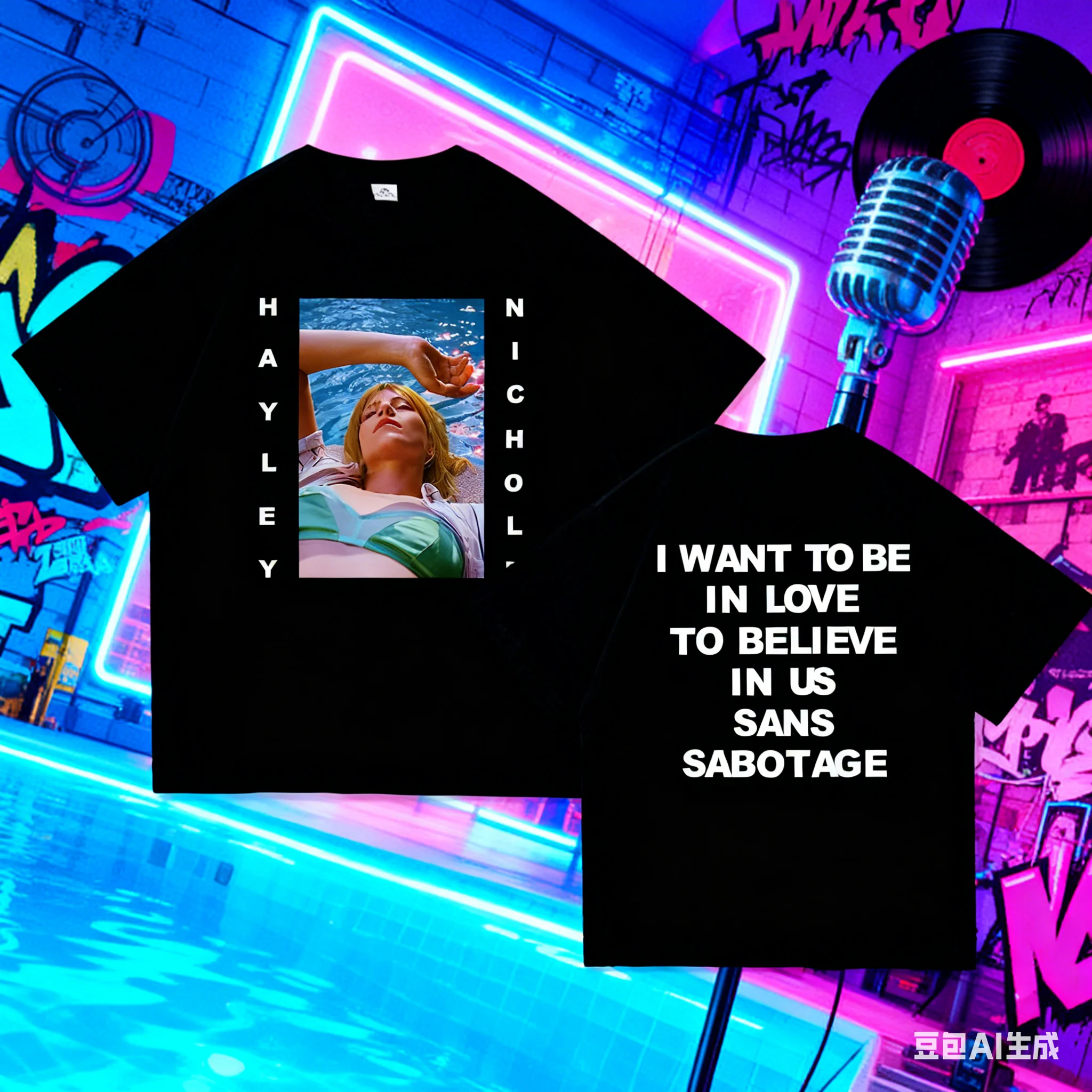 "2025-26 الصيف هايلي ويليامز حزب الموت الذاتي 100٪ القطن الخالص المطبوعة نمط تي شيرت في الهواء الطلق الشارع عارضة تنفس أعلى.