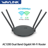 Wavlink AC1200 Dual Band Wi-Fi Router Gigabit Ethernet Router 5GHz&2.4Ghz Wireless WiFi Repeater WPS With 4x5dBi Antennas Home