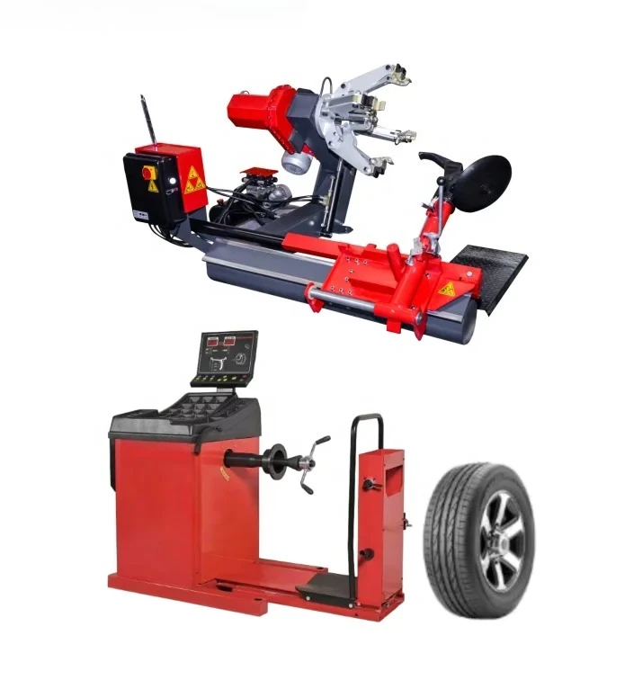 High Precision Truck Tire Changer Combo 550W Wheel Balancing Alignment Machine Full Set 230rpm 150kg Capacity Tire Workshop