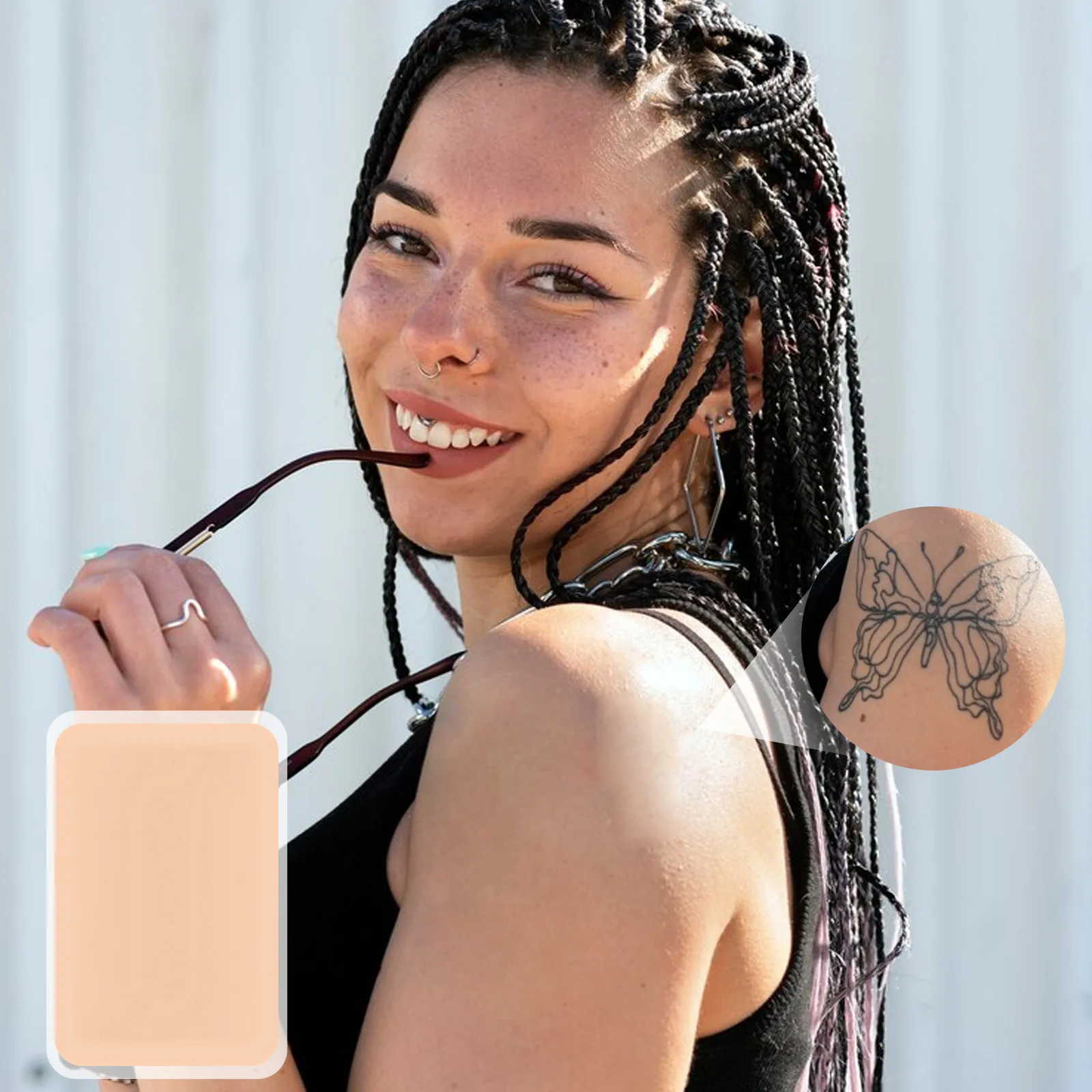 Invisible Skin Color Tattoo Patches Natural-Looking Concealer for Arms Legs Back Post-Surgery Cover Up Hypoallergenic