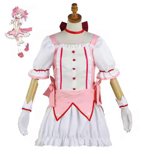 Anime Puella Magi Madoka Magica‌ Cosplay Costume Kaname Madoka Pink Ball Dress Halloween Christmas Party Sets Uniform Suits