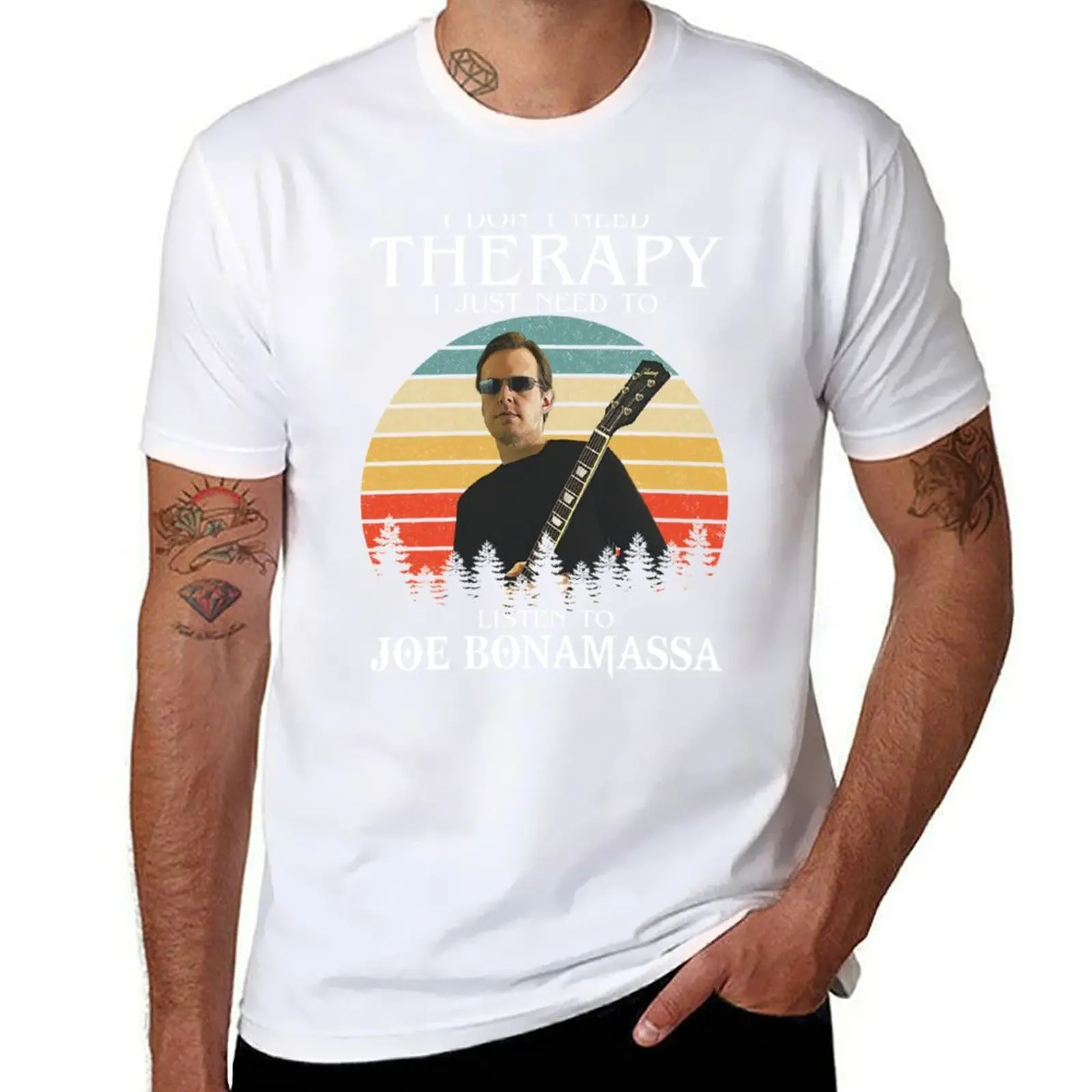 

Ich brauche Bei Therapie, ich muss nur Joe Bonamassa hren Футболка с рисунком футболки для мужчин мужские футболки для мужчин Футболка