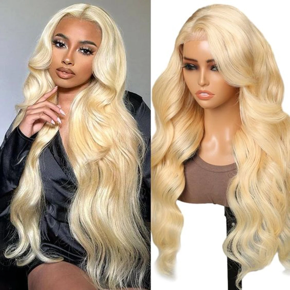 Long Blonde Wig Blond Wavy Wig for Women Beach Blonde Highlight Natural Hair Wig for Daily Party Curly Glueless Pre Plucked