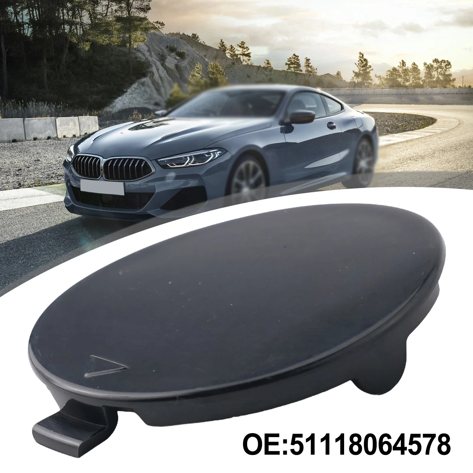 

1 шт. автомобильный передний бампер, чехлы для прицепа для BMW 1 серии F20 F21 LCI M-Sport, передние буксировочные накладки с проушинами, клапаны 51118064578