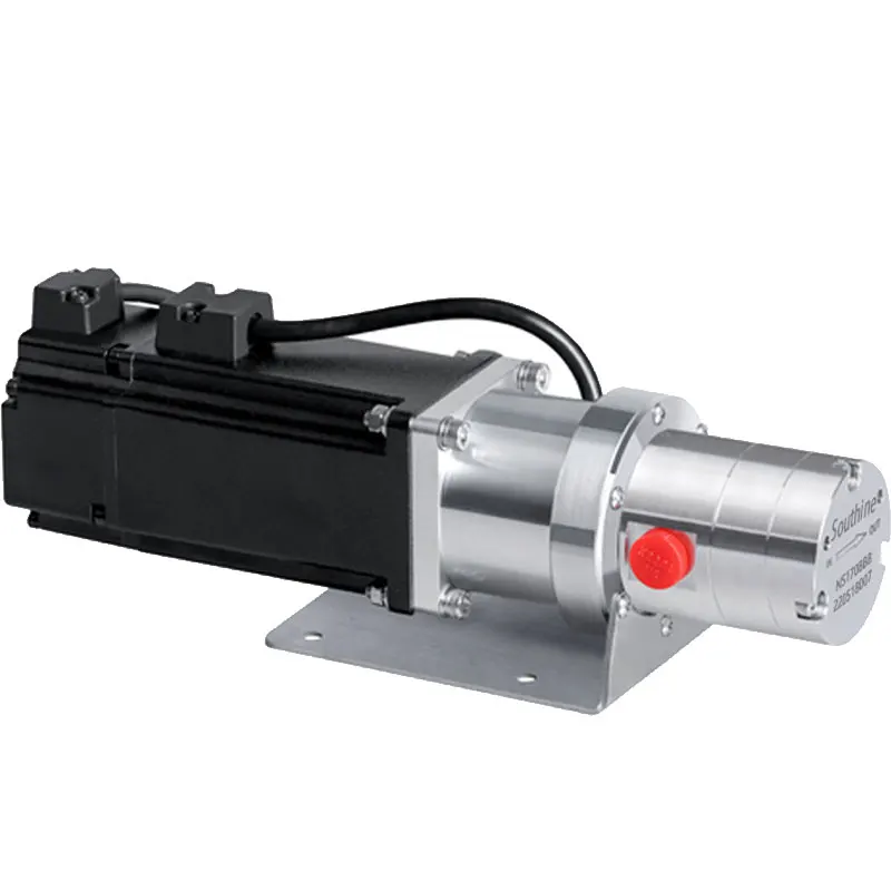 Magnetic Drive Gear Pump With Servo Motor / 0~20bar Pressure / 0ml~5000ml/min Flow Range / 0.3cp~10000cp Viscosity Range