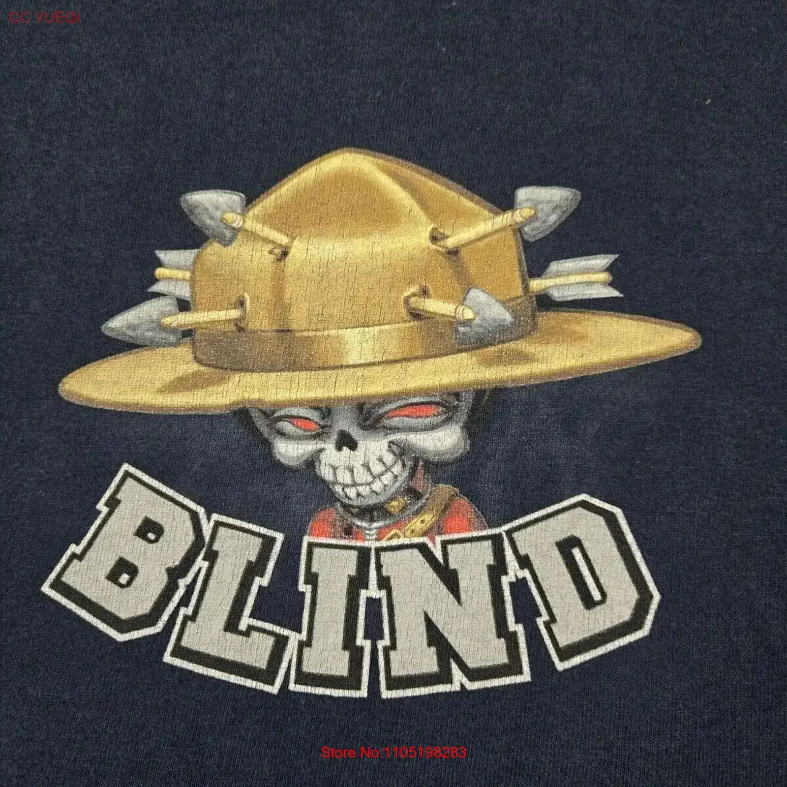 

Vintage Blind Skateboards Skeleton Mortal Kombat T Shirt Sz XL Navy Blue Rare vintage Washed Casual Soft Comfortable fashion