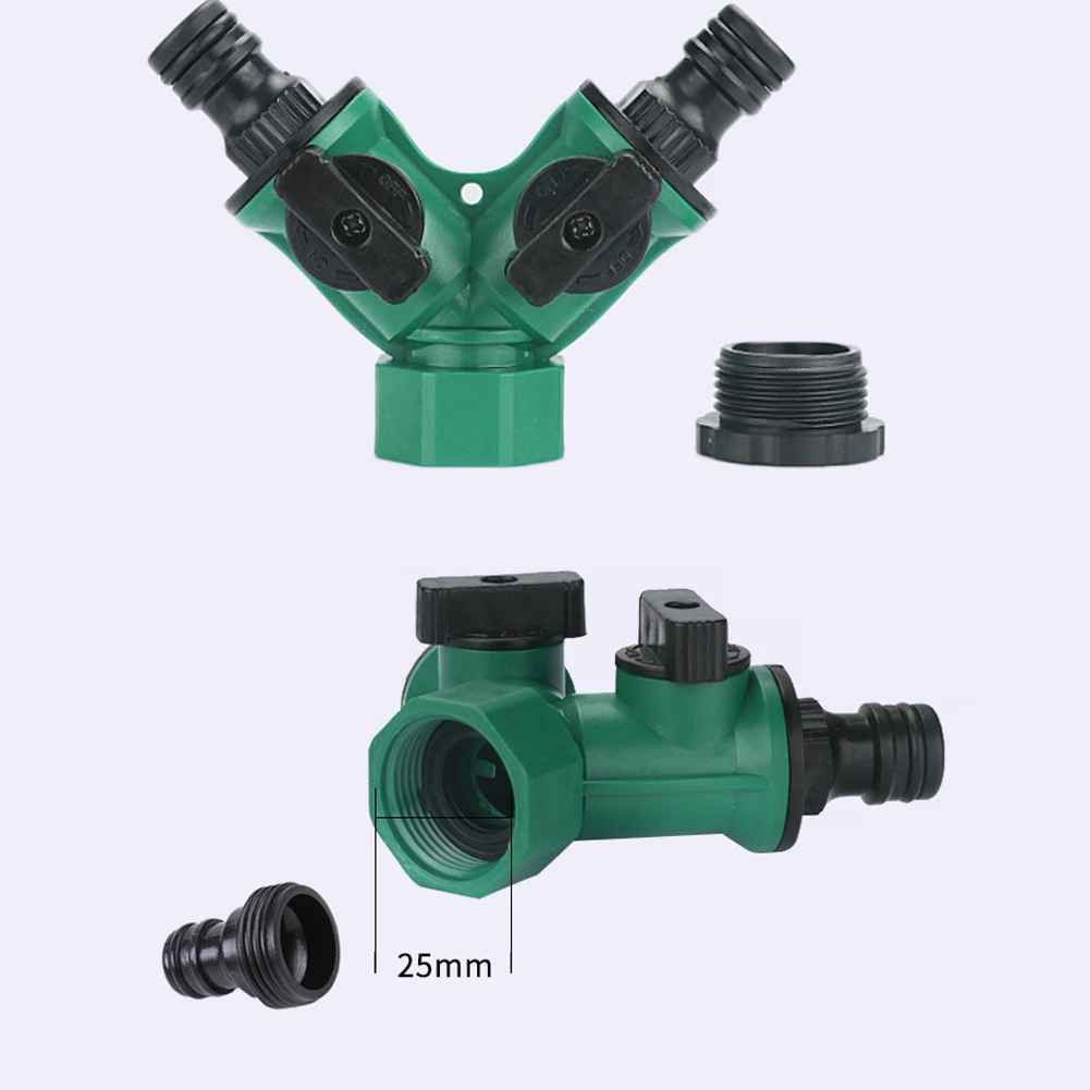 2 Way Garden Hose Pipe Splitter Connector Adaptor Water Diverter For Horticultural Irrigation Car Washing And Balcony Watering