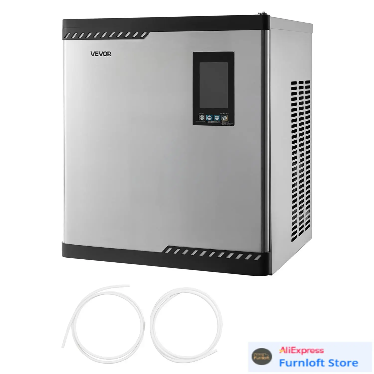 

Commercial Ice Maker Machine - Head, 300 Lbs/Day Stainless Steel Ice Machine with Scheduled Ice-Making, Self-Cleaning