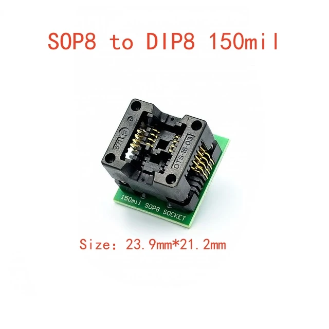 Programmieradapter für IC-Konvertierung und Test, SOP8/14/16/18/20/24/28 auf DIP 150/200/208/300 Mil breit/schmal. – Detail 5