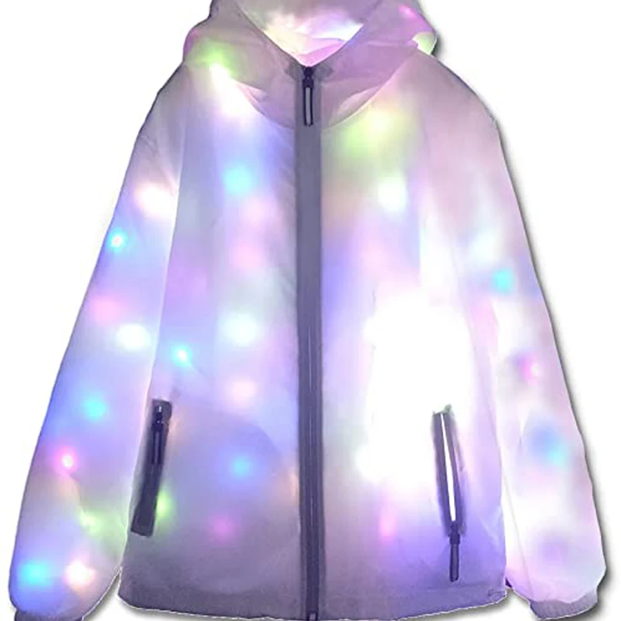 VER LED Light up Jacket for Mens and Womens Novelty Coat for Burning Man Electronic Music Festivals Carnivals Bars Xmas