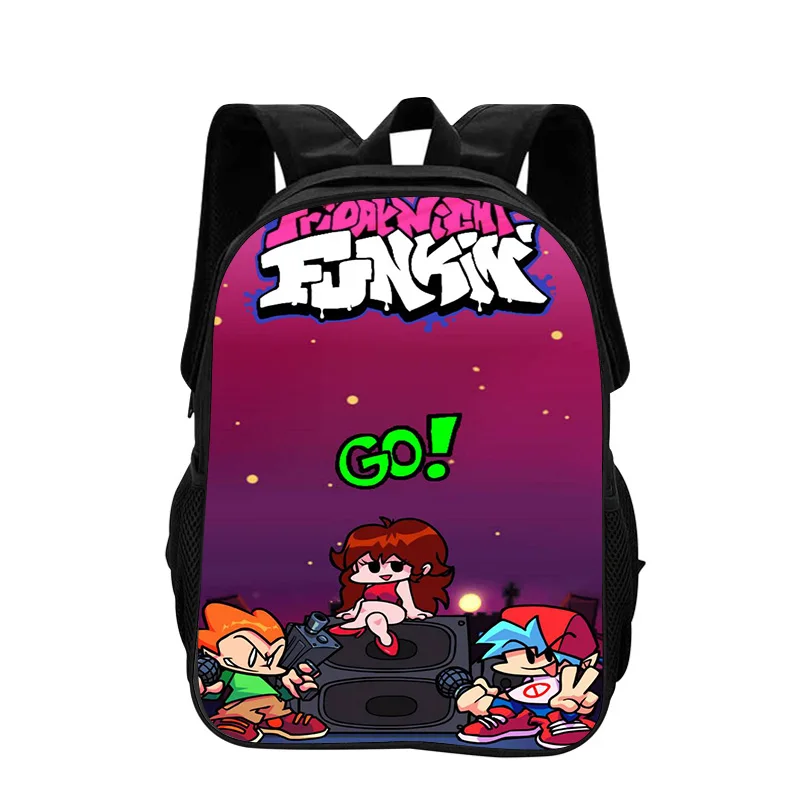 Friday Night Funkin Backpack cute Durable Fashionable Cartoon Zipper Large Capacity Backpack Best Birthday Gift for Boy and Girl