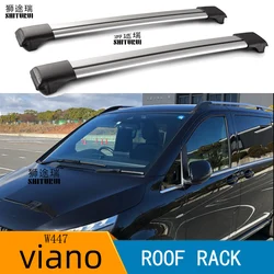 2Pcs Roof Bars for Mercedes-Benz Viano VITO W447 2014-2023 5 Door Aluminum Alloy Side Bars Cross Rails Roof Rack Luggage