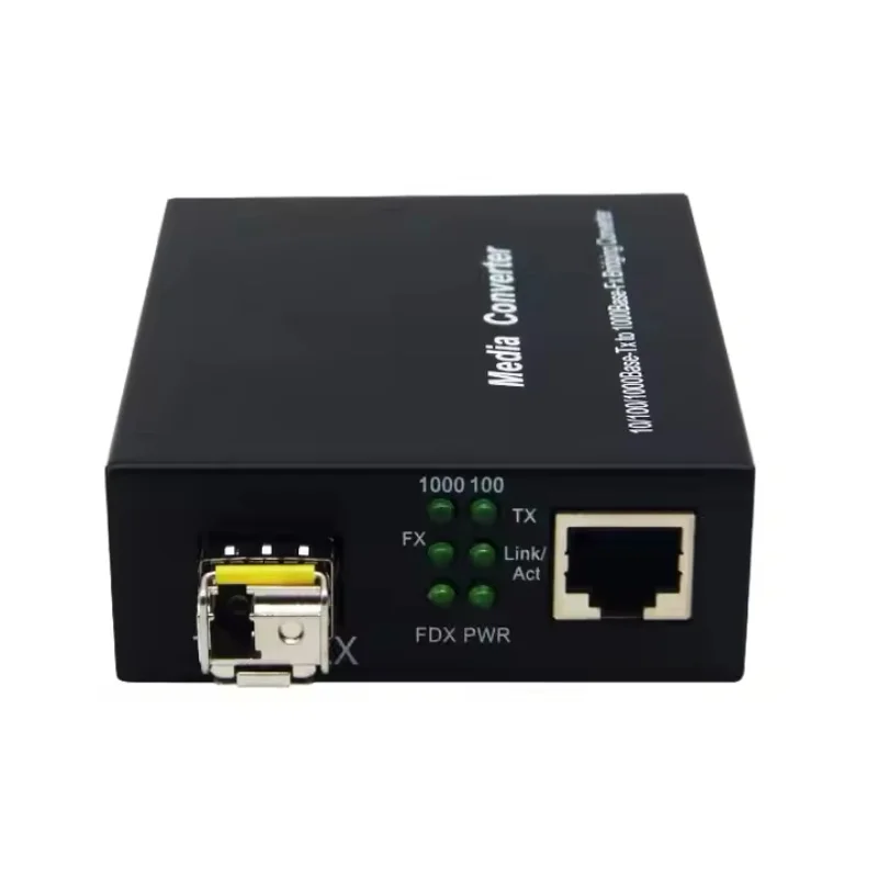 Gigabit SFP Optical Transceiver 10/100/1000M 1 SFP Fiber Slot 1 RJ45 Ethernet Media Converter