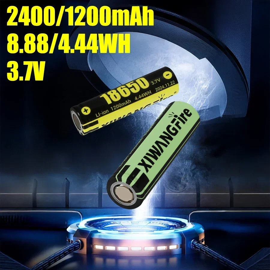 100% New Original 18650 Rechargeable Battery 1200/2400mAh 18650 Lithium Rechargeable Battery for Speakers Flashlight Headlamp image 5