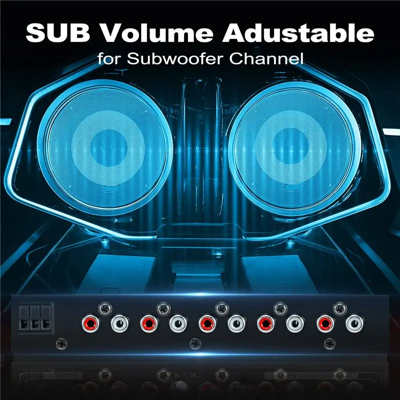 A46M-Car Audio Equalizer, Adjustable EQ Car Amplifier Graphic Equalizer With CD/AUX Input Select Switch,Black