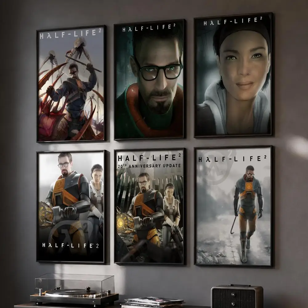 2shooter Video Game H-Half Life 2 Poster HD Home Wall Stickers House Hallway Living Room Bedroom Bar Office Decor Art Prints