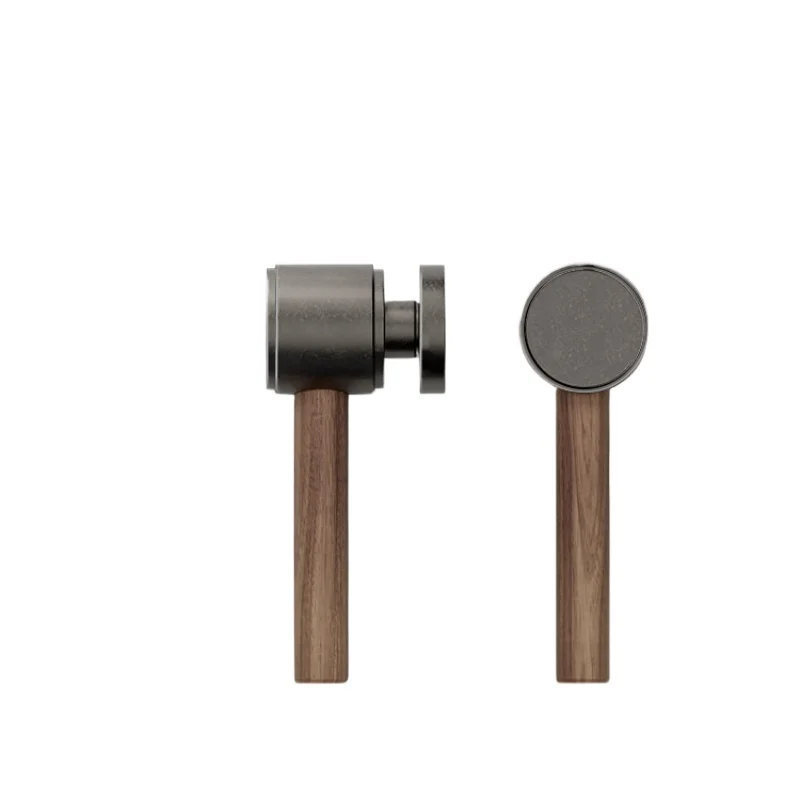 

*Walnut door lock indoor bedroom household wooden door handle color magnetic silent lock