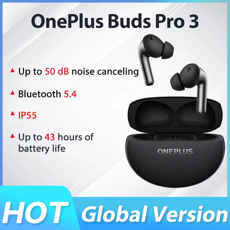 OnePlus Buds Pro 3 Global Version TWS Bluetooth Earphone 50dB Noise Canceling Spatial Audio AI Clear Call