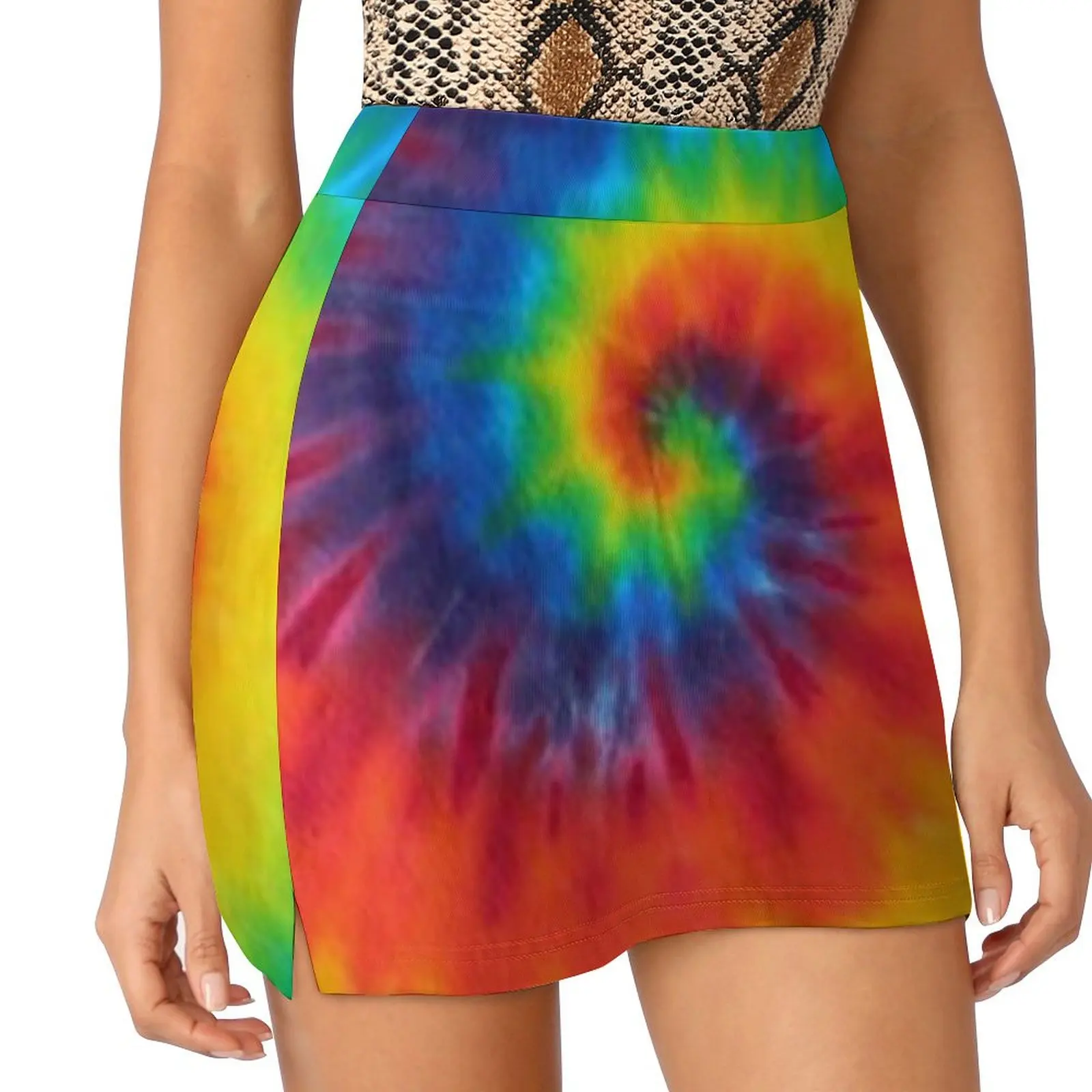 tie dye swirl rainbow Mini Skirt School uniform mini skirt for women School skirt Short woman