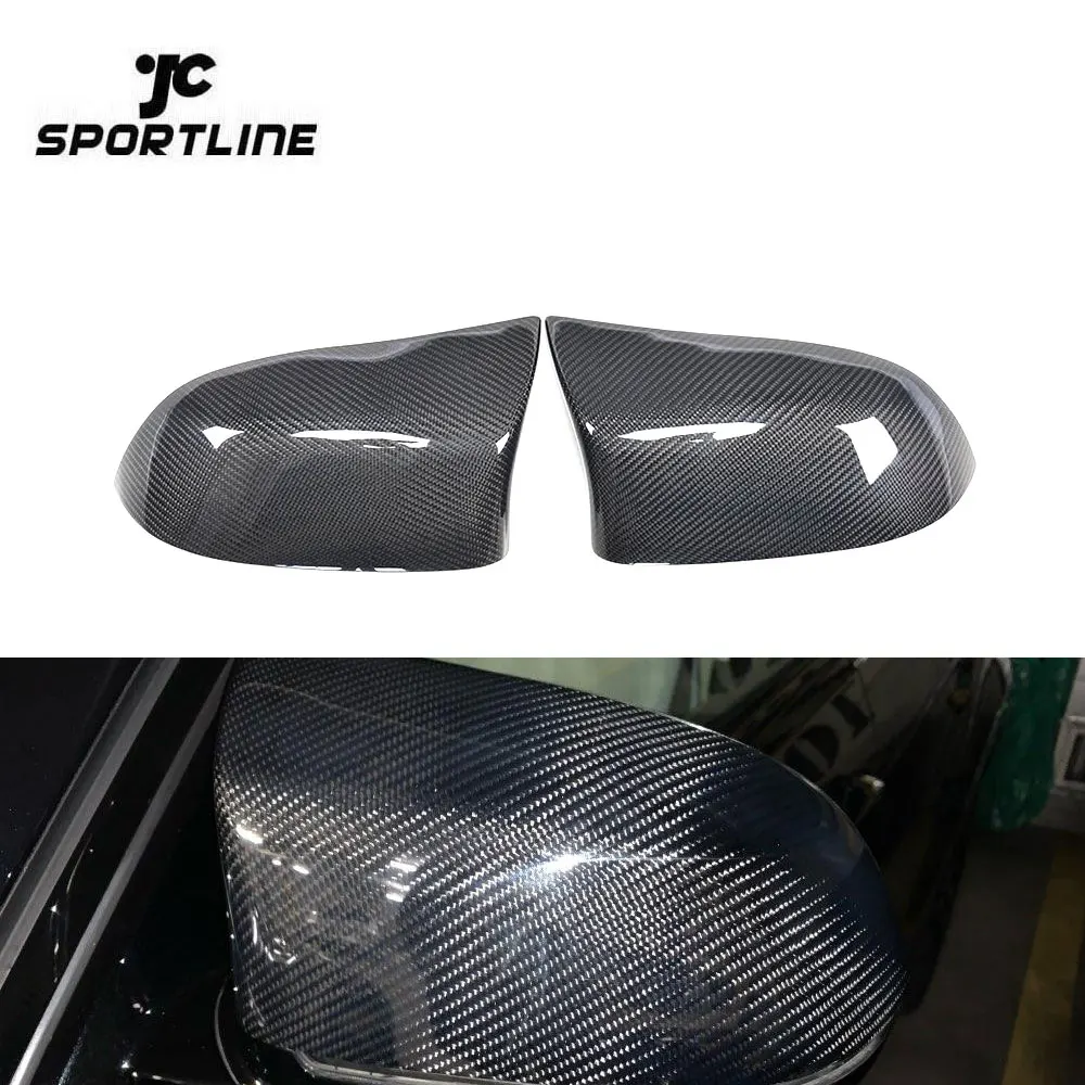 

Replacement Carbon Fiber Side Door Rearview Mirror Cover Cap For BMW X5 F15 X6 F16