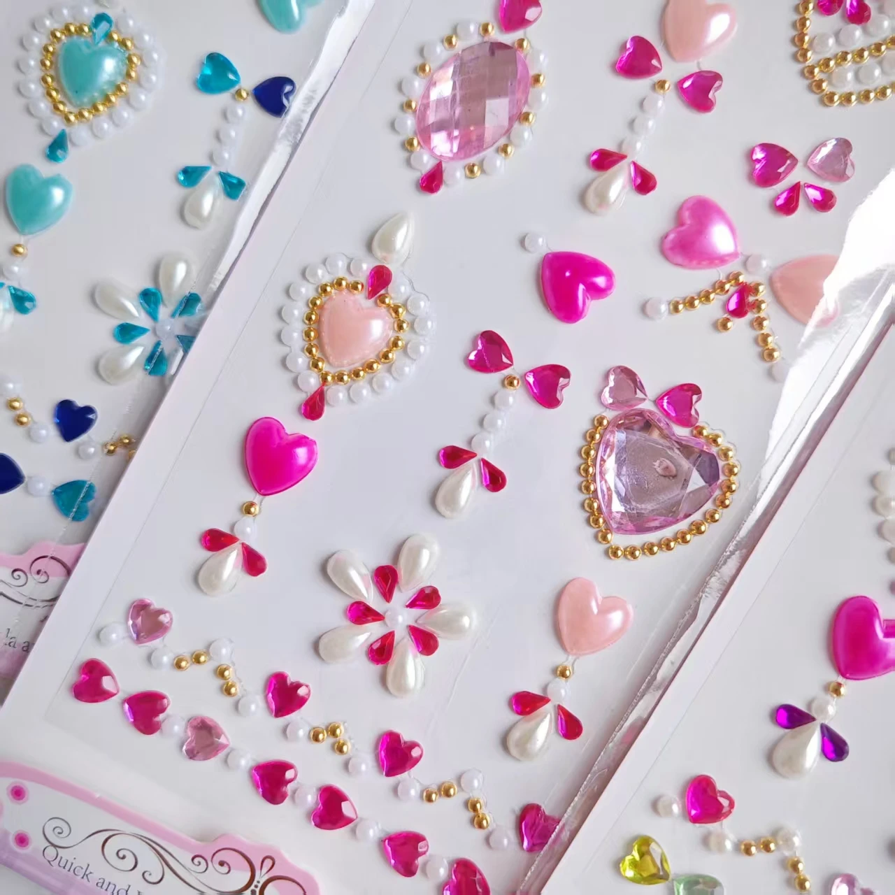 5 Fairy Stick สติกเกอร์,เด็กสาวหัวใจเจ้าหญิงสไตล์ตกแต่งสติกเกอร์ใบหน้า,สติกเกอร์แต่งหน้าเวที,คริสตัลประกาย