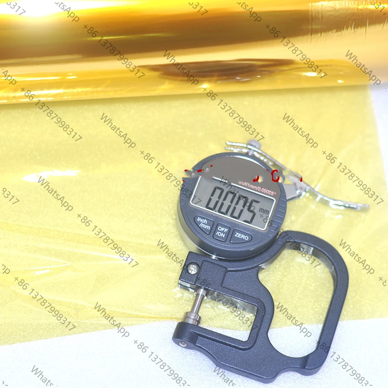 0.005mm flexible ultra-thin polyimide 5-micron PI film, high temperature resistant insulation golden brown original film