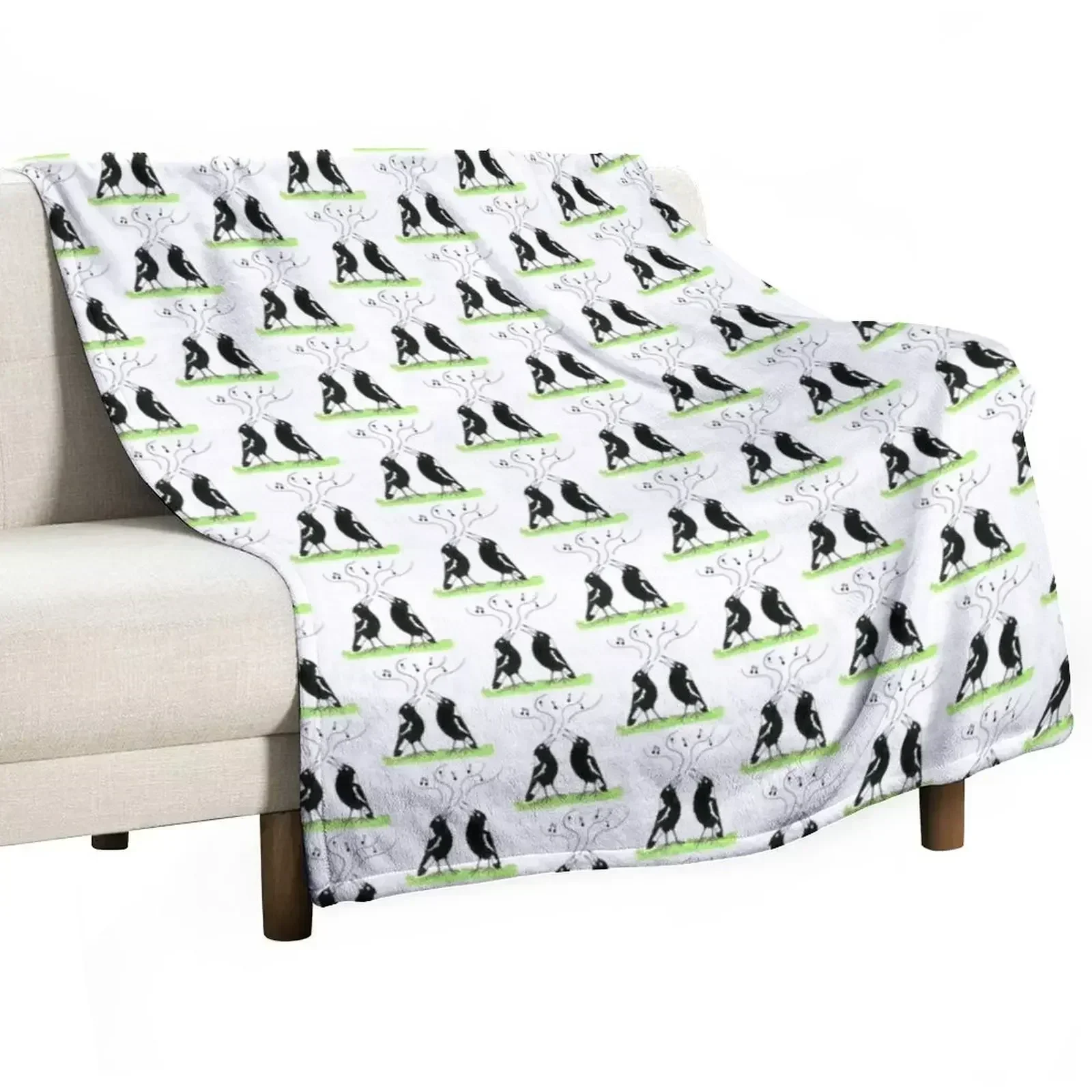 Magpies make it better - other stuff Throw Blanket Sofa Single Designers Luxury Brand Hairys Plush Blankets